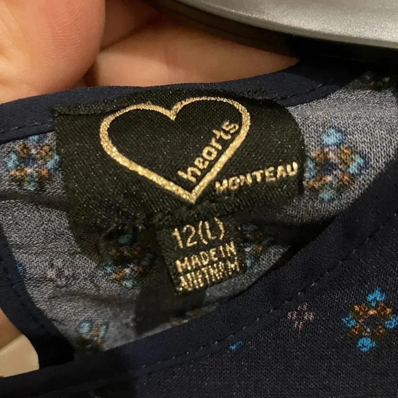 Monteau Girls Navy Romper (12, Large) - Picture 3 of 3